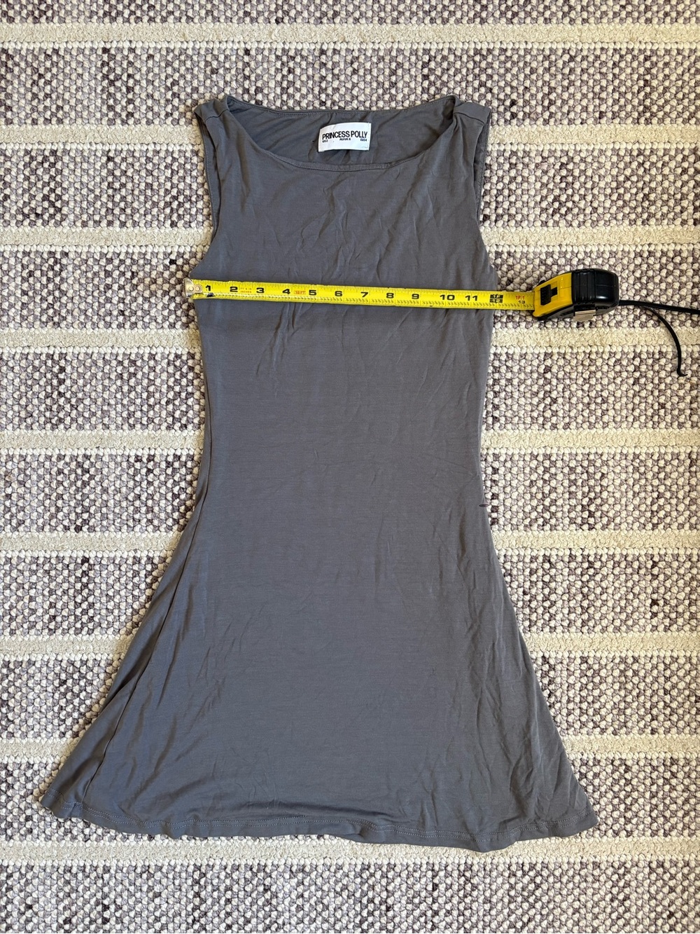 Princess Polly Charcoal Gray Sleeveless Tank Dress